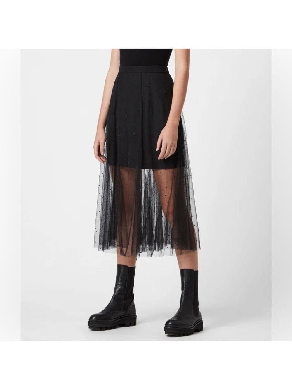 ALLSAINTS Elvie Tulle Skirt Size 2